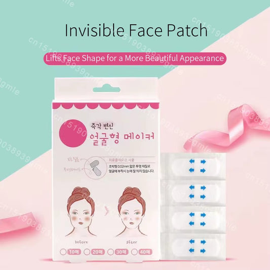 40Pcs/10Sheets V Lift Face Sticker Invisible Makeup Adhesive Lift Face Tape Slim Patch Breathable Sticker Lifting Tighten Chin